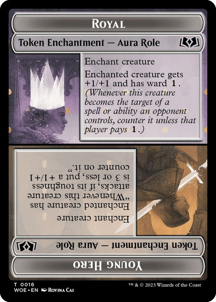 Royal Role // Young Hero Role Token [Wilds of Eldraine Tokens]