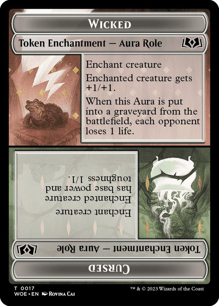 Wicked Role // Cursed Role Token [Wilds of Eldraine Tokens]