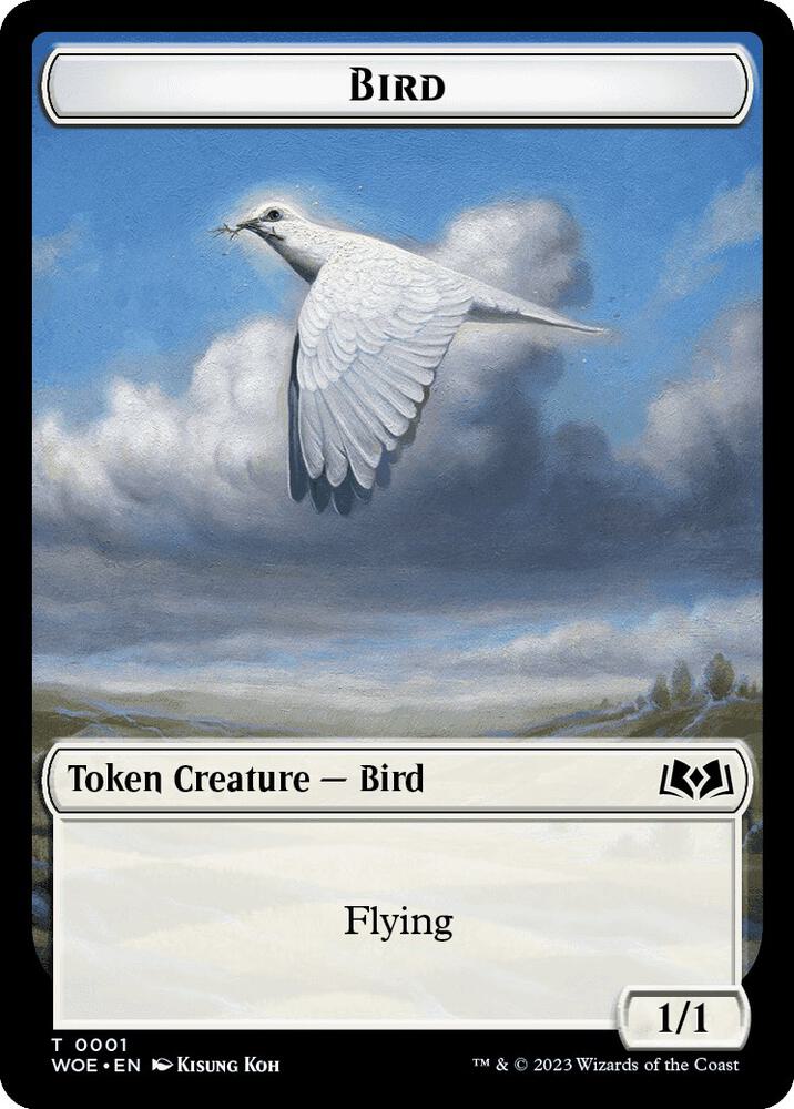 Bird // Food (0010) Double-Sided Token [Wilds of Eldraine Tokens]