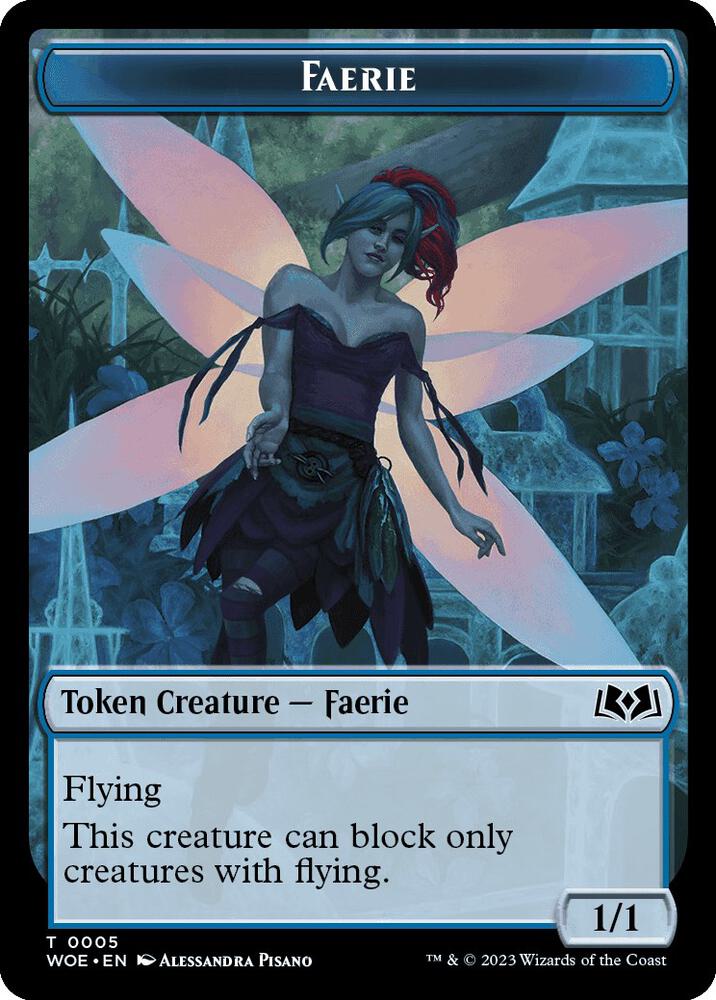 Faerie // Food (0012) Double-Sided Token [Wilds of Eldraine Tokens]