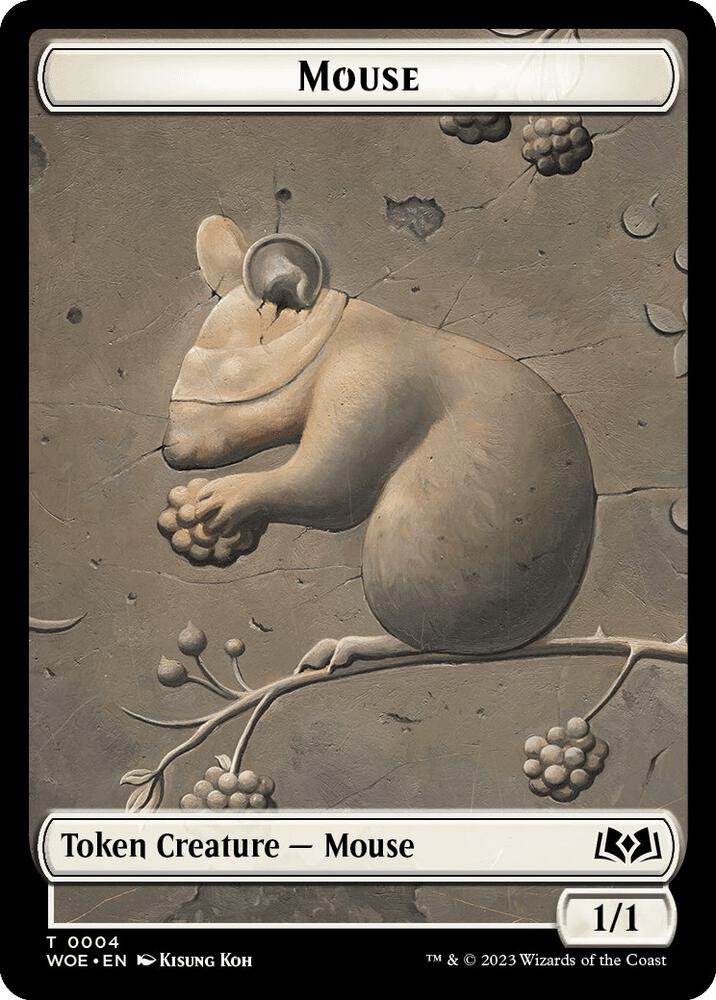 Mouse // Food (0010) Double-Sided Token [Wilds of Eldraine Tokens]