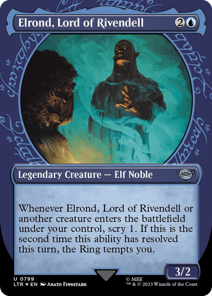Elrond, Lord of Rivendell (Showcase) (Surge Foil) [The Lord of the Rings: Tales of Middle-Earth]