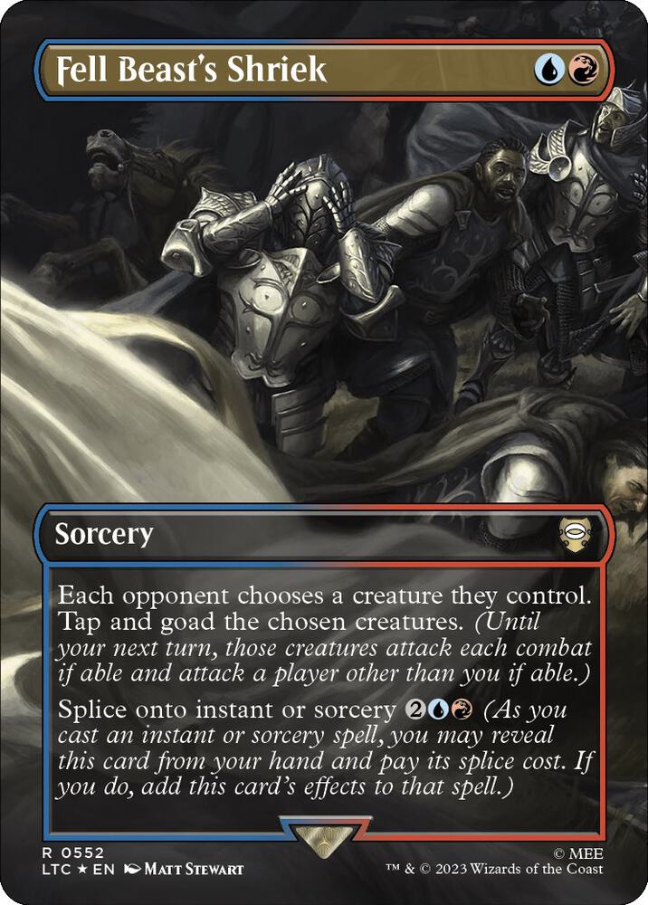 Fell Beast's Shriek (Borderless) (Surge Foil) [The Lord of the Rings: Tales of Middle-Earth Commander]