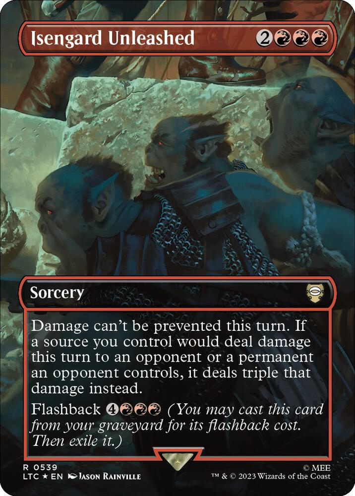 Isengard Unleashed (Borderless) (Surge Foil) [The Lord of the Rings: Tales of Middle-Earth Commander]