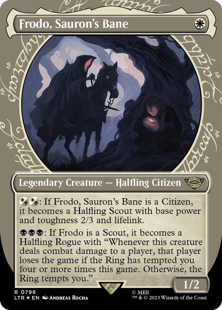 Frodo, Sauron's Bane (Showcase) (Surge Foil) [The Lord of the Rings: Tales of Middle-Earth]