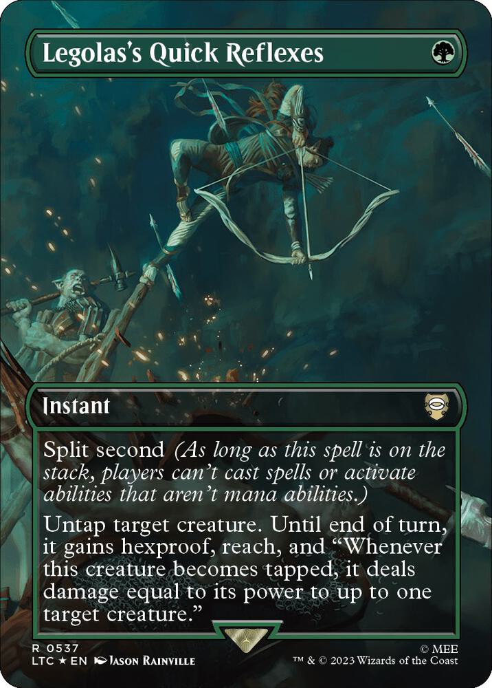 Legolas's Quick Reflexes (Borderless) (Surge Foil) [The Lord of the Rings: Tales of Middle-Earth Commander]
