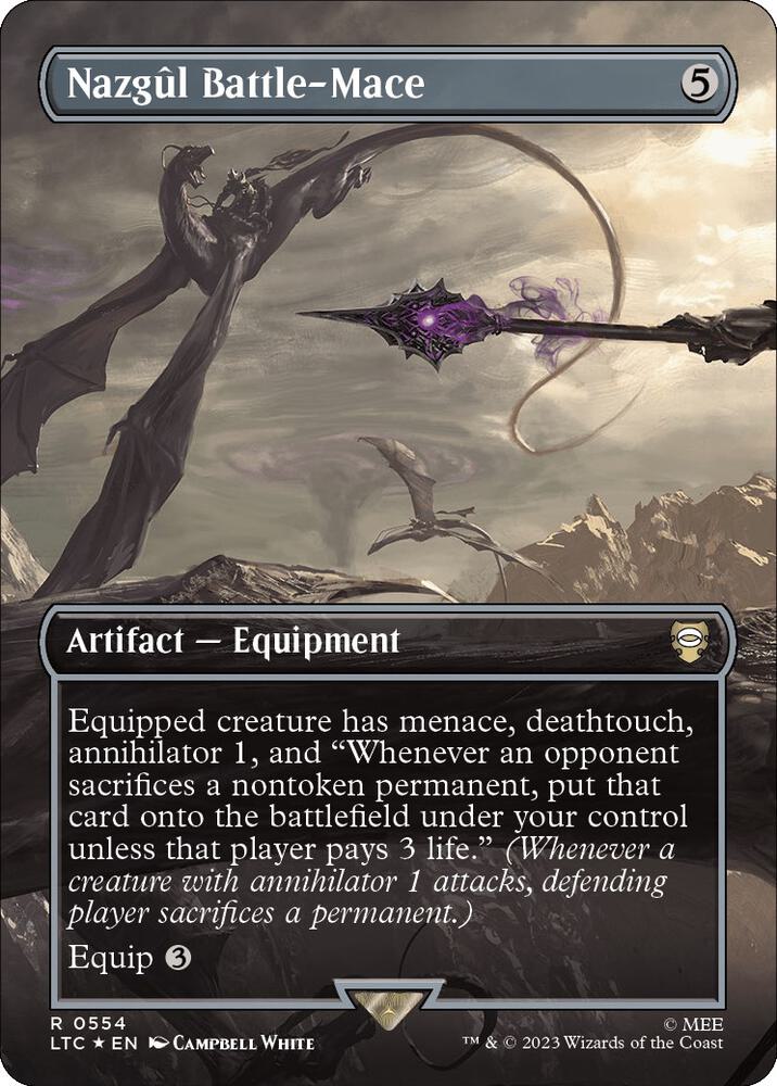 Nazgul Battle-Mace (Borderless) (Surge Foil) [The Lord of the Rings: Tales of Middle-Earth Commander]