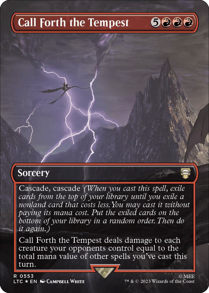 Call Forth the Tempest (Borderless) (Surge Foil) [The Lord of the Rings: Tales of Middle-Earth Commander]