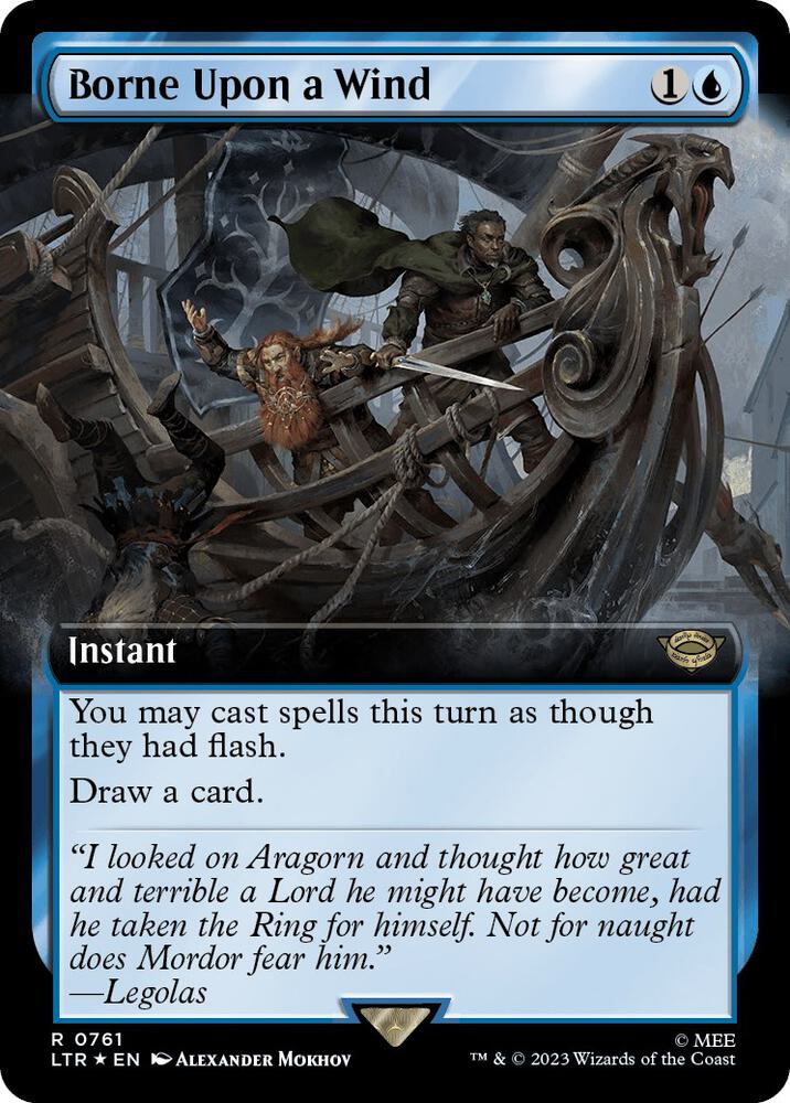 Borne Upon a Wind (Extended Art) (Surge Foil) [The Lord of the Rings: Tales of Middle-Earth]