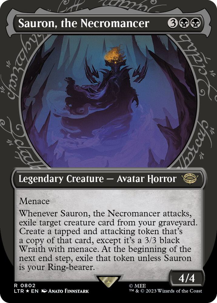 Sauron, the Necromancer (Showcase) (Surge Foil) [The Lord of the Rings: Tales of Middle-Earth]