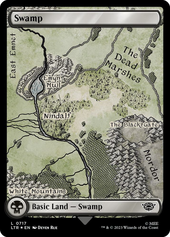Swamp (0717) (Surge Foil) [The Lord of the Rings: Tales of Middle-Earth]