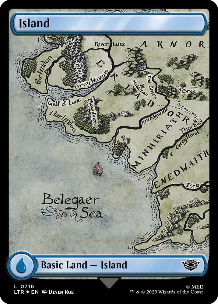 Island (0716) (Surge Foil) [The Lord of the Rings: Tales of Middle-Earth]