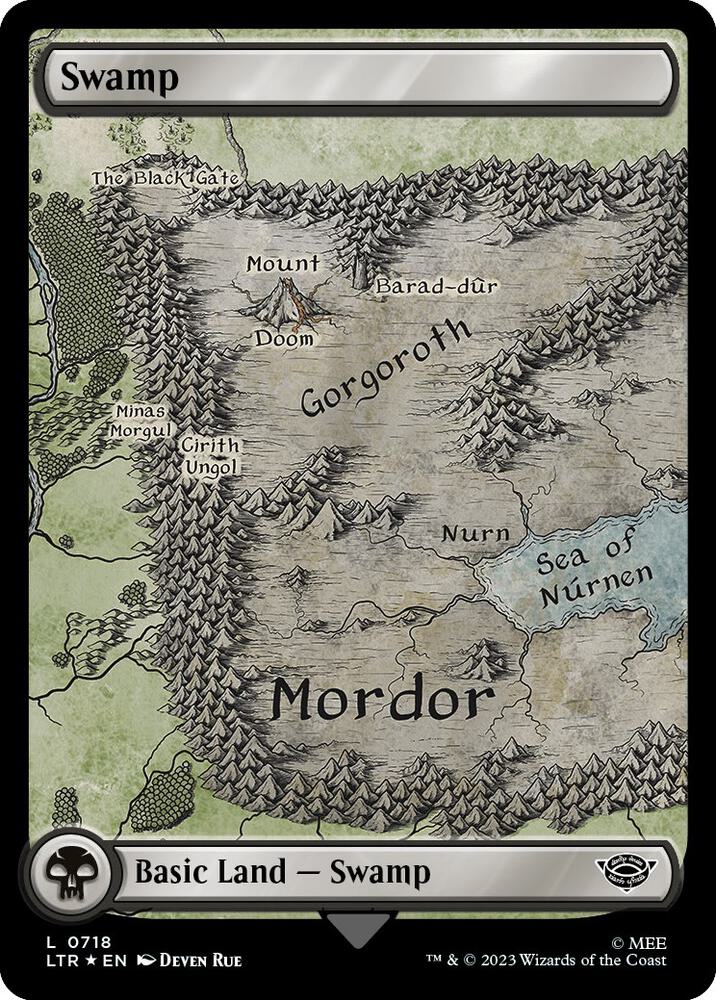 Swamp (0718) (Surge Foil) [The Lord of the Rings: Tales of Middle-Earth]