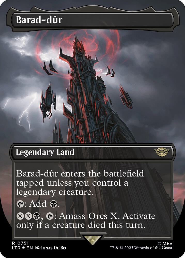 Barad-dur (0751) (Borderless) (Surge Foil) [The Lord of the Rings: Tales of Middle-Earth]