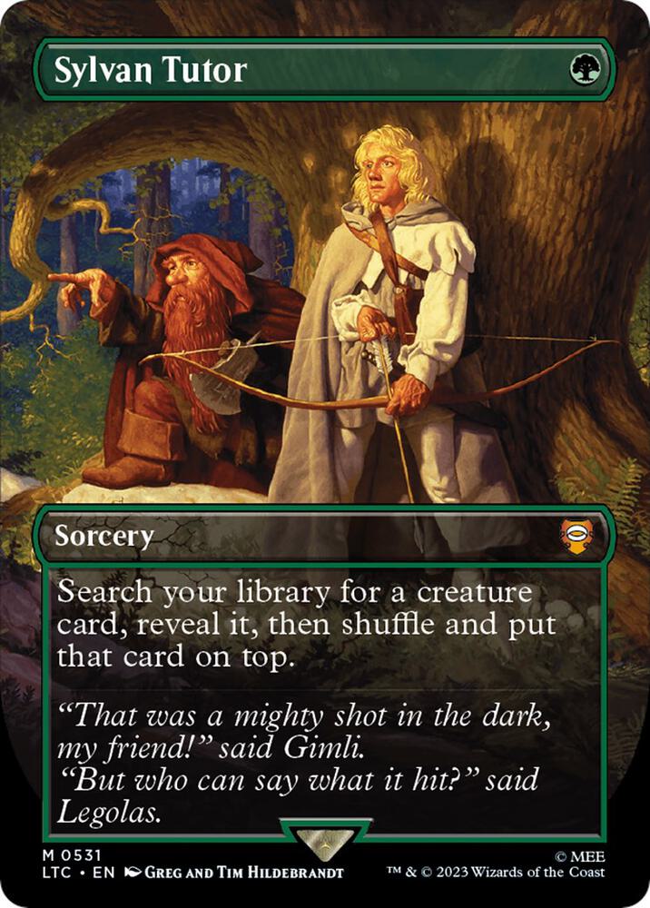 Sylvan Tutor (Borderless) [The Lord of the Rings: Tales of Middle-Earth Commander]