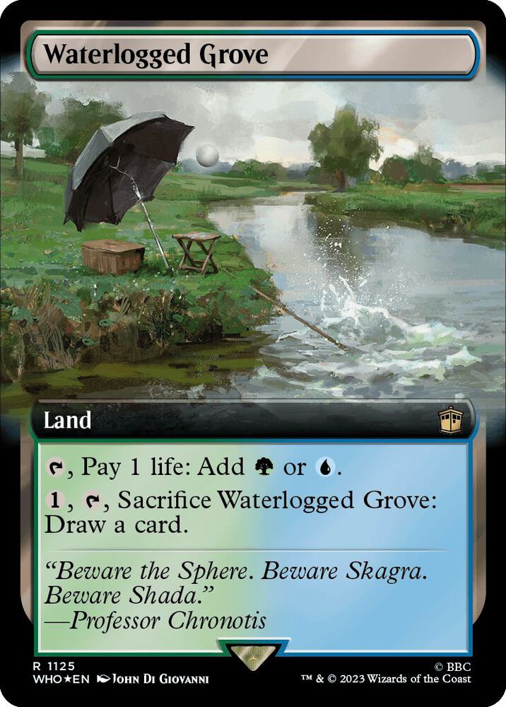 Waterlogged Grove (Extended Art) (Surge Foil) [Doctor Who]