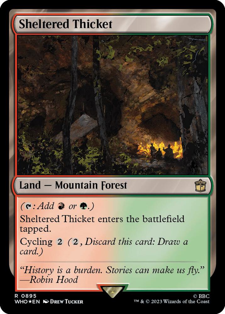 Sheltered Thicket (Surge Foil) [Doctor Who]