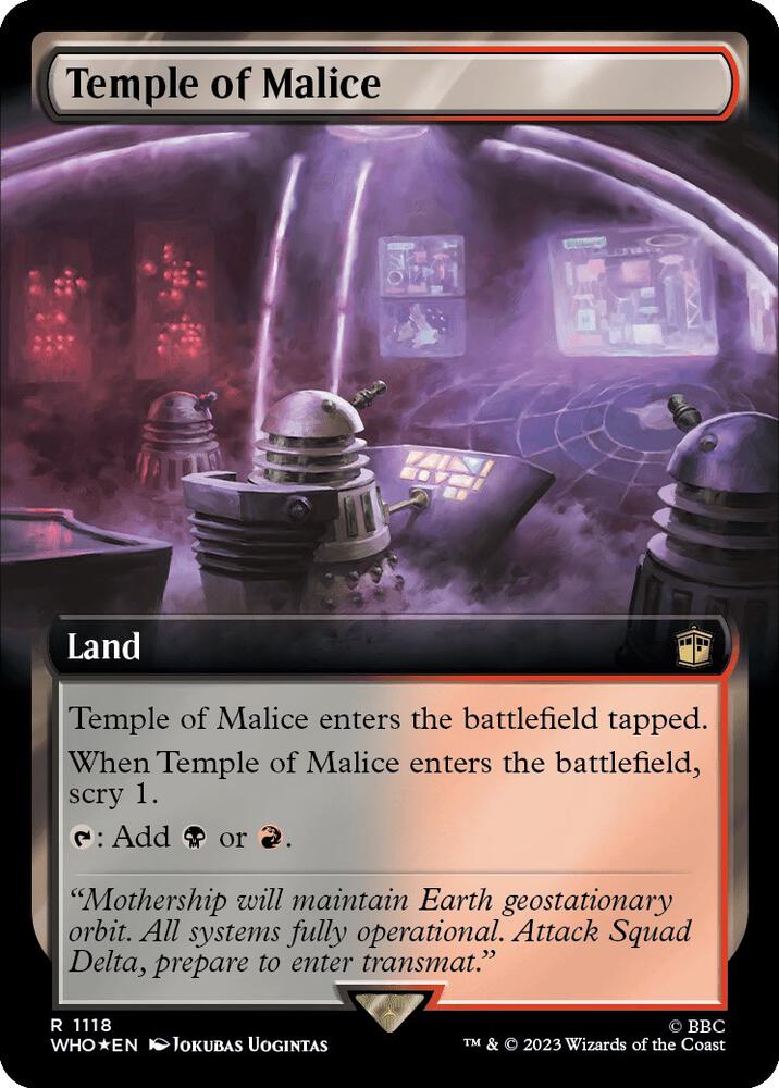 Temple of Malice (Extended Art) (Surge Foil) [Doctor Who]