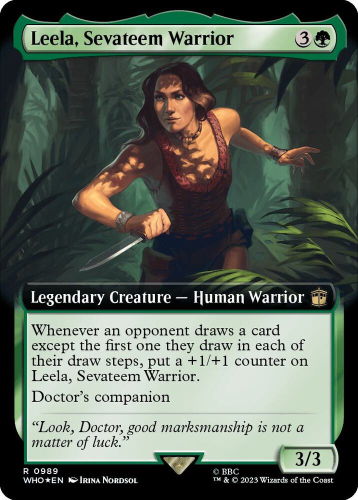 Leela, Sevateem Warrior (Extended Art) (Surge Foil) [Doctor Who]