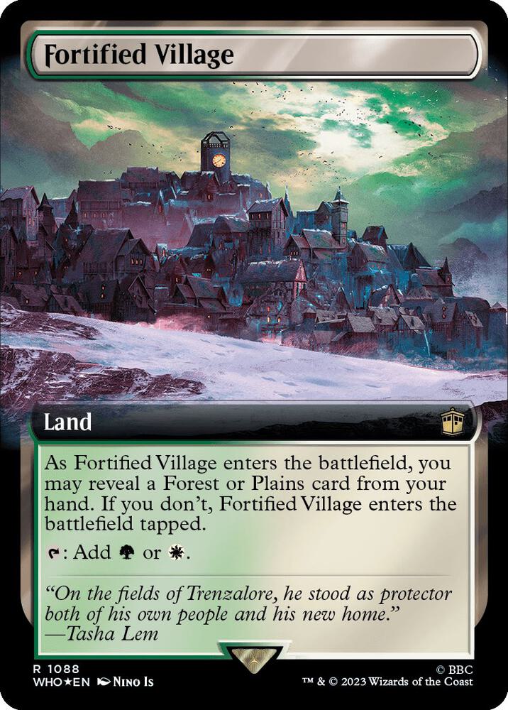 Fortified Village (Extended Art) (Surge Foil) [Doctor Who]