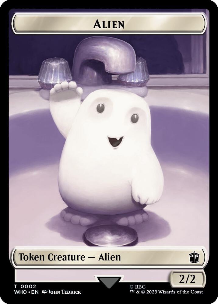 Alien // Osgood, Operation Double Double-Sided Token [Doctor Who Tokens]
