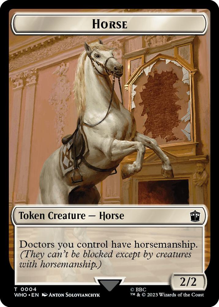 Horse // Clue (0022) Double-Sided Token [Doctor Who Tokens]