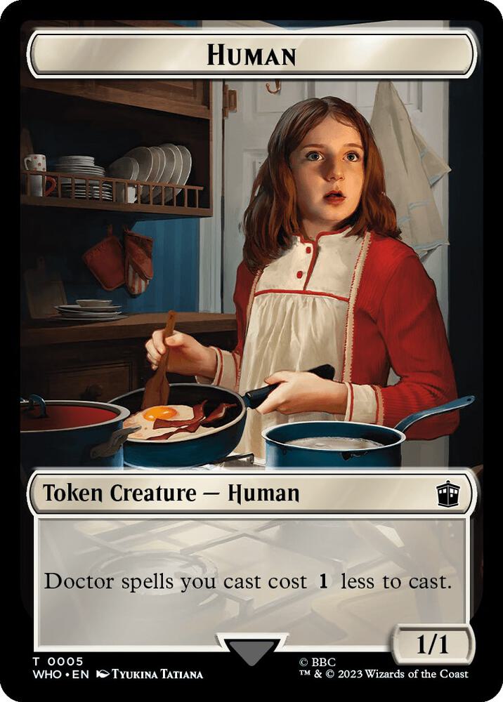 Human (0005) // Clue (0023) Double-Sided Token [Doctor Who Tokens]