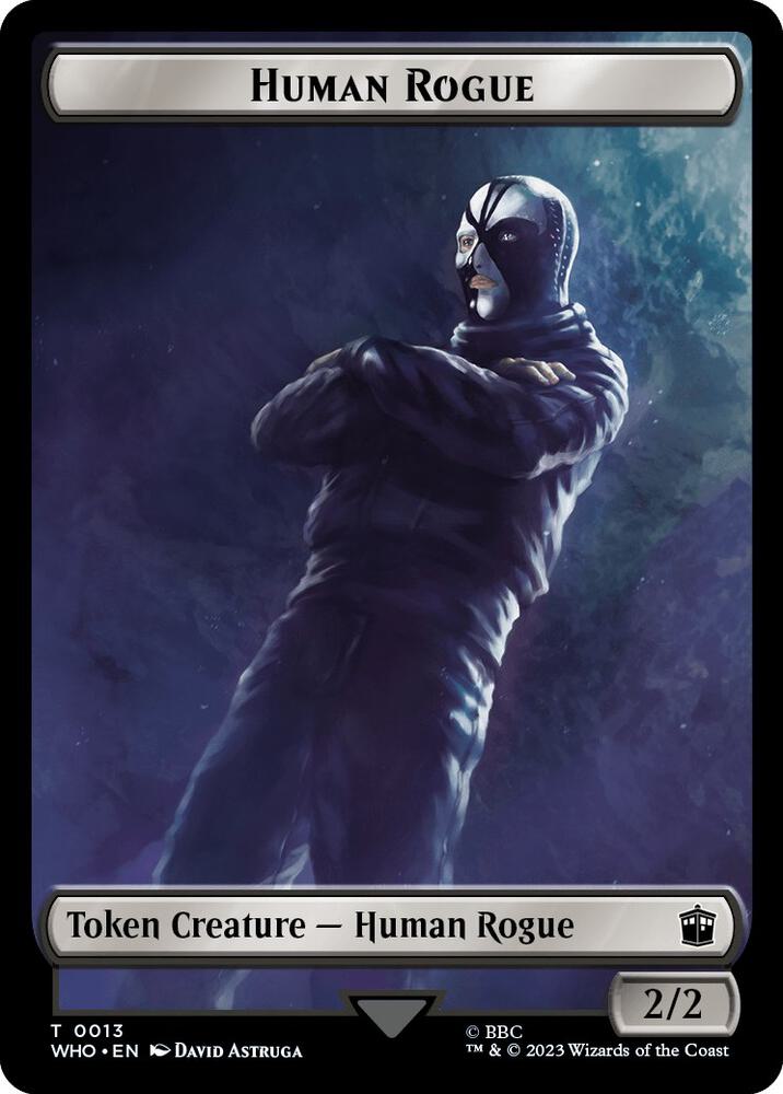 Human Rogue // Clue (0021) Double-Sided Token [Doctor Who Tokens]