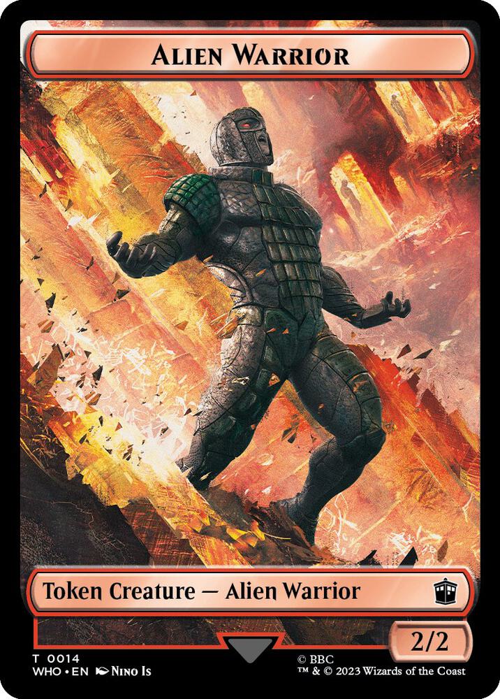 Alien Warrior // Treasure (0030) Double-Sided Token [Doctor Who Tokens]