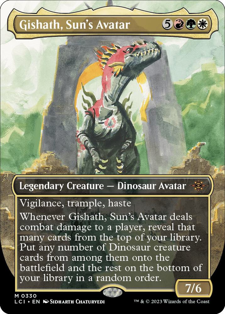 Gishath, Sun's Avatar (Borderless) [The Lost Caverns of Ixalan]