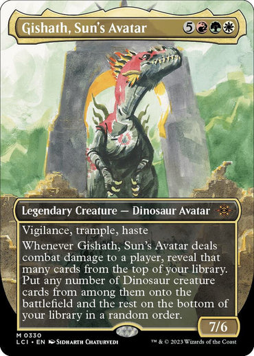 Gishath, Sun's Avatar (Borderless) [The Lost Caverns of Ixalan]