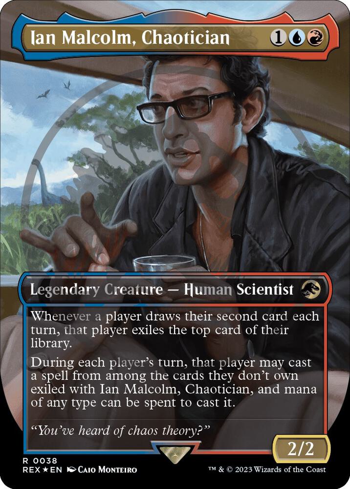 Ian Malcolm, Chaotician (Emblem) (Borderless) [Jurassic World Collection Tokens]
