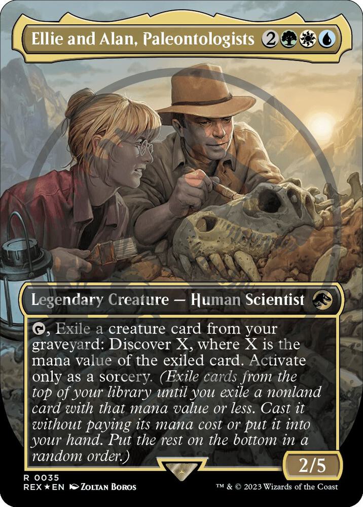 Ellie and Alan, Paleontologists (Emblem) (Borderless) [Jurassic World Collection Tokens]