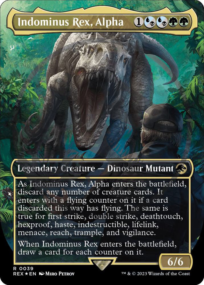 Indominus Rex, Alpha (Emblem) (Borderless) [Jurassic World Collection Tokens]