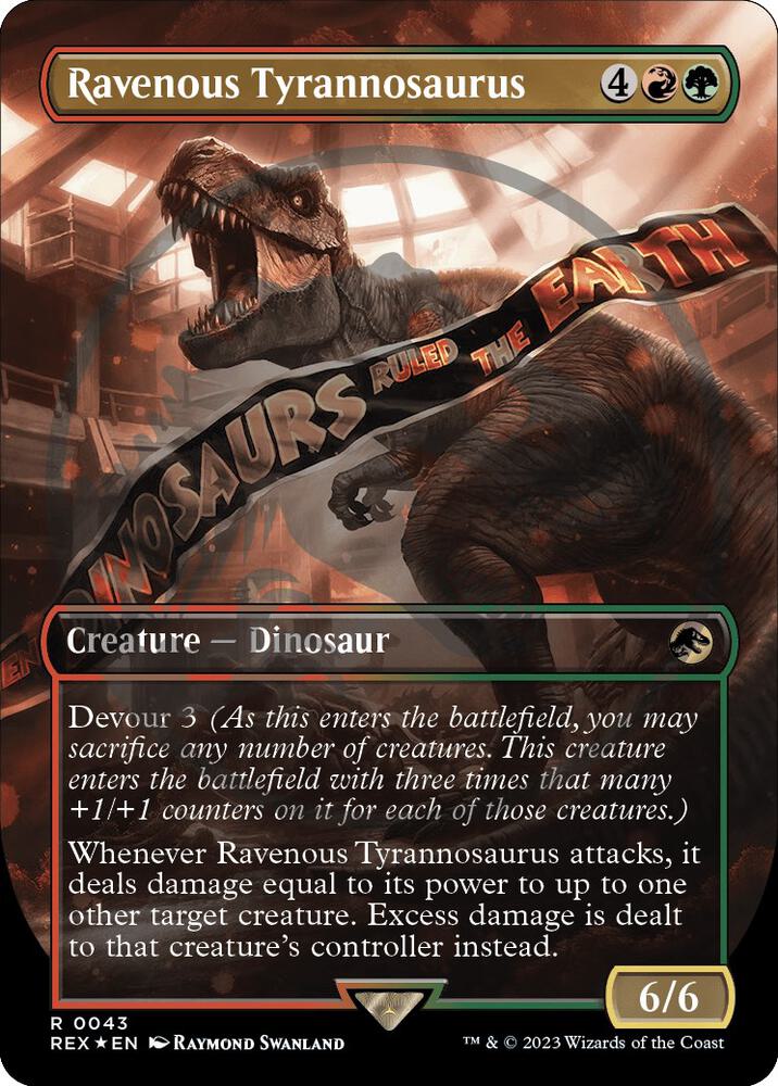 Ravenous Tyrannosaurus (Emblem) (Borderless) [Jurassic World Collection Tokens]