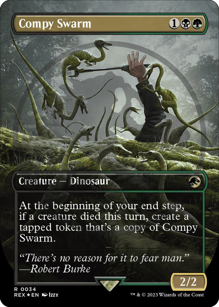 Compy Swarm (Emblem) (Borderless) [Jurassic World Collection Tokens]