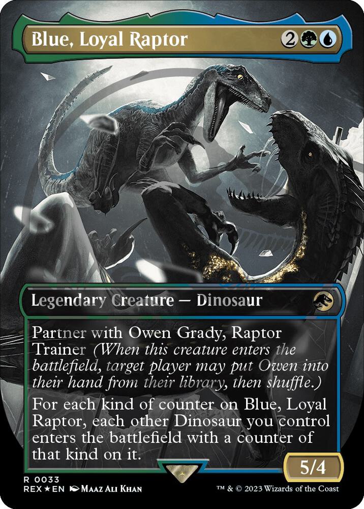 Blue, Loyal Raptor (Emblem) (Borderless) [Jurassic World Collection Tokens]