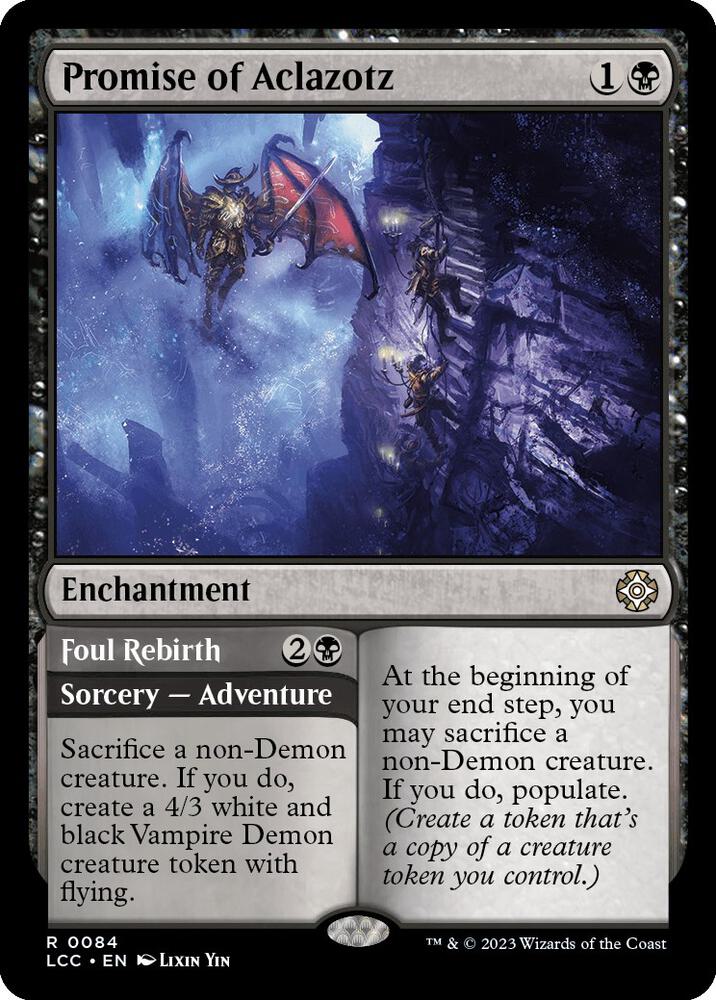 Promise of Aclazotz // Foul Rebirth [The Lost Caverns of Ixalan Commander]