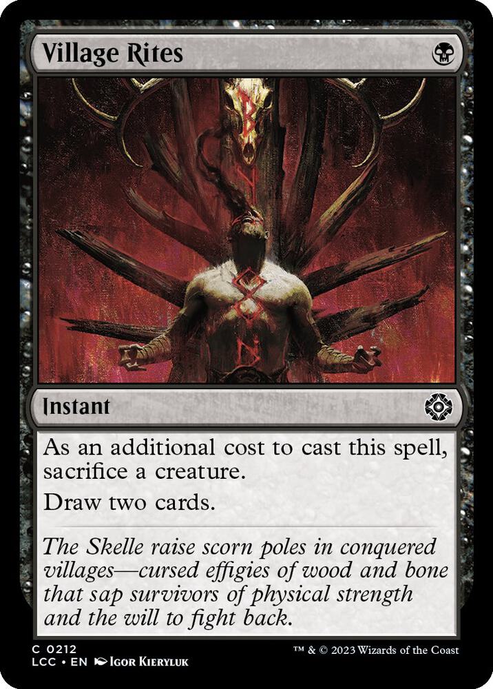 Village Rites [The Lost Caverns of Ixalan Commander]