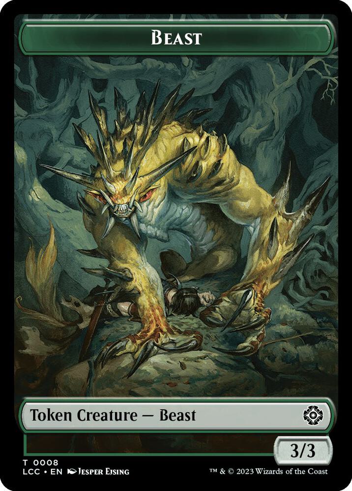 Beast // Merfolk (0003) Double-Sided Token [The Lost Caverns of Ixalan Commander Tokens]