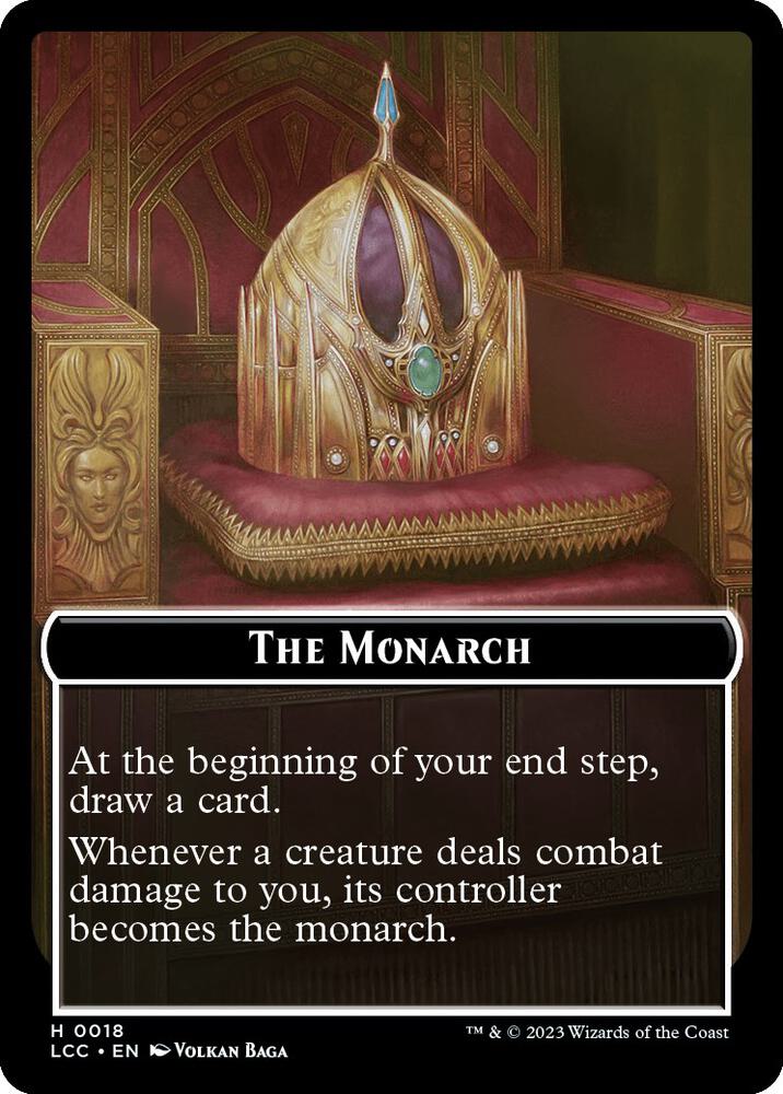 The Monarch // Dinosaur Double-Sided Token [The Lost Caverns of Ixalan Commander Tokens]