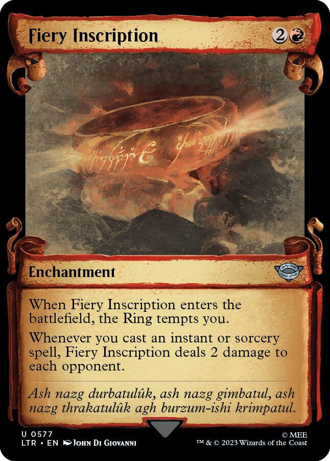 Fiery Inscription [The Lord of the Rings: Tales of Middle-Earth Showcase Scrolls]