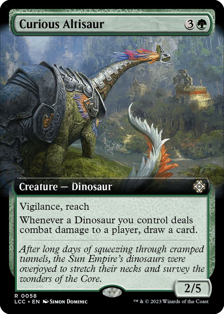 Curious Altisaur (Extended Art) [The Lost Caverns of Ixalan Commander]