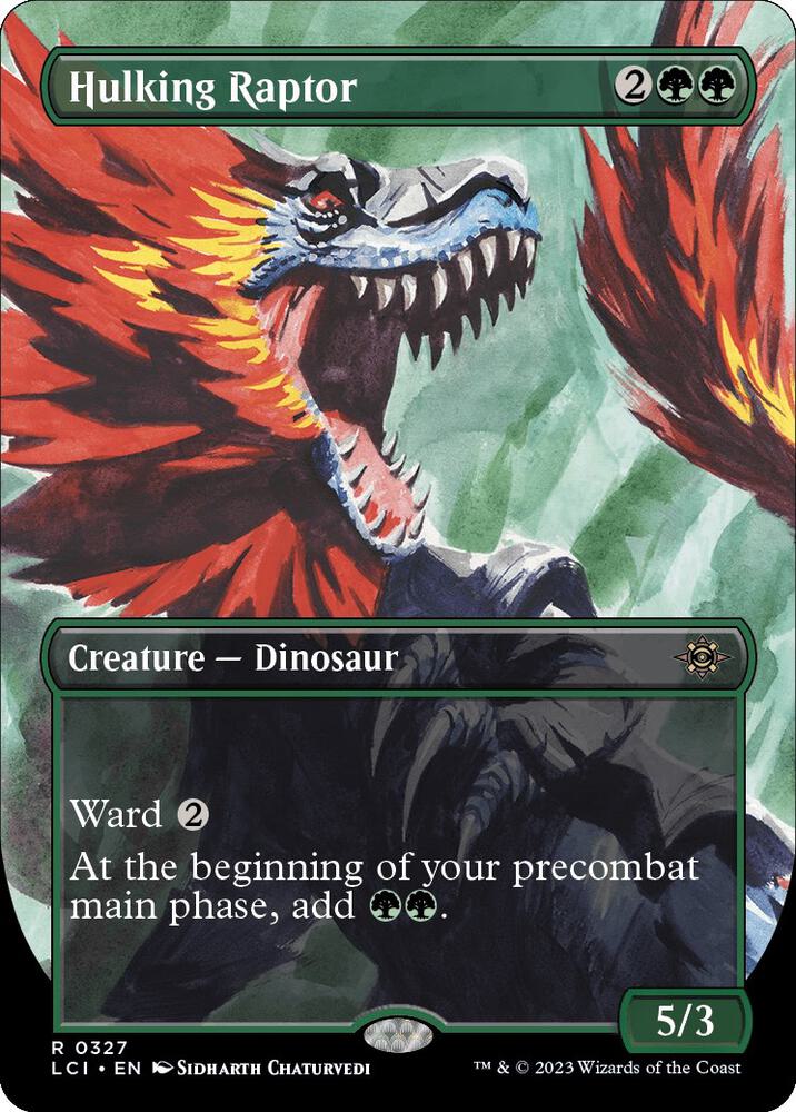 Hulking Raptor (Borderless) [The Lost Caverns of Ixalan]