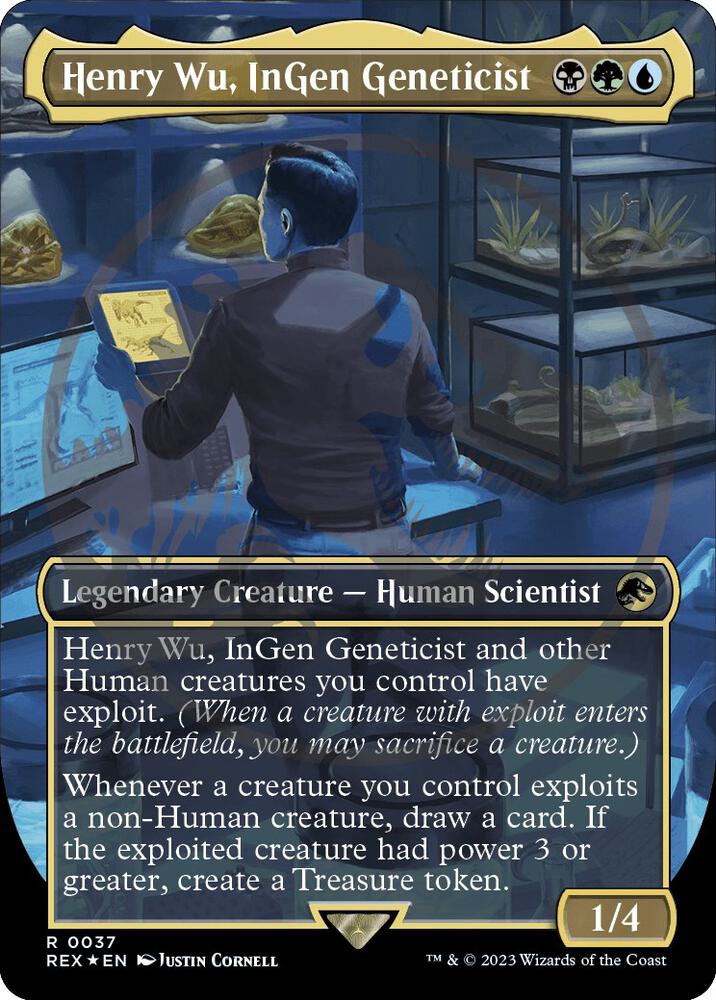 Henry Wu, InGen Geneticist (Emblem) (Borderless) [Jurassic World Collection Tokens]