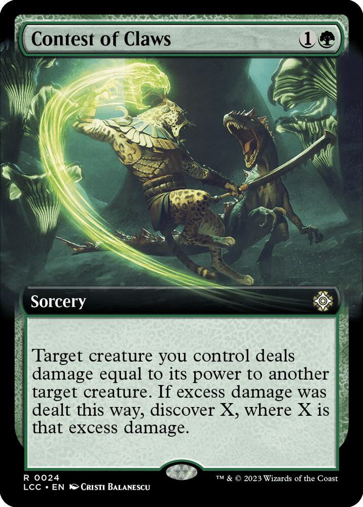 Contest of Claws (Extended Art) [The Lost Caverns of Ixalan Commander]