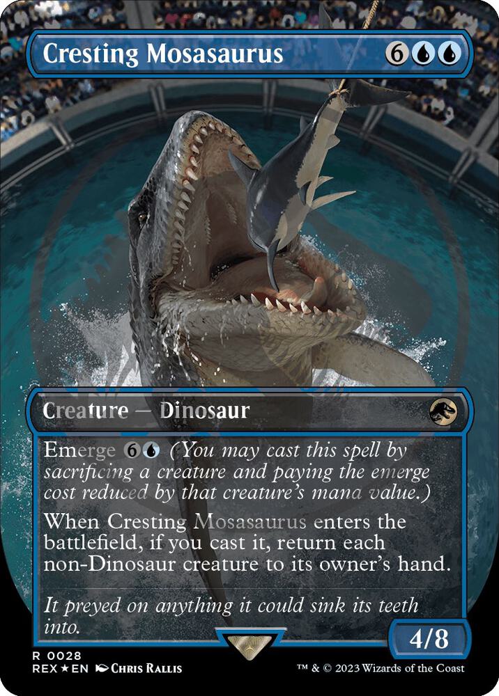 Cresting Mosasaurus (Emblem) (Borderless) [Jurassic World Collection Tokens]