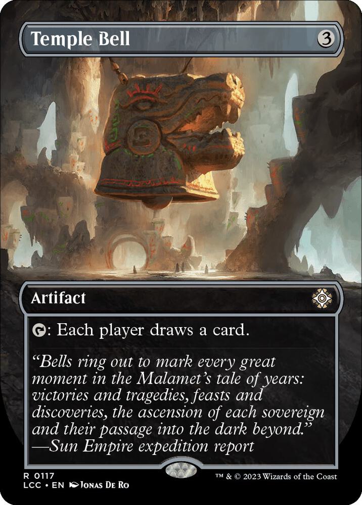 Temple Bell (Borderless) [The Lost Caverns of Ixalan Commander]