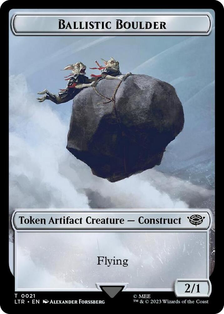 Ballistic Boulder // Food (0024) Double-Sided Token (Surge Foil) [The Lord of the Rings: Tales of Middle-Earth Tokens]