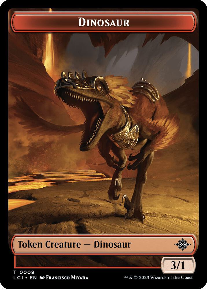 Dinosaur Token (0009) [The Lost Caverns of Ixalan Tokens]